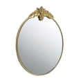 thumbnail image 4 of A&B Home Circular Gold Wall Mirror with Leaf Accent 36" x 2" x 40.9", 4 of 11