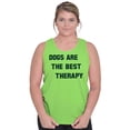thumbnail image 3 of Dogs Are Best Therapy Funny Pet Joke Tank Top T Shirts Men Women Brisco Brands M, 3 of 6