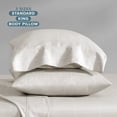thumbnail image 5 of Bare Home Pillowcase Set - Premium 1800 Collection - Double Brushed - Ultra Soft - King Size, Grid - Stone/White, 2 Count, 5 of 6