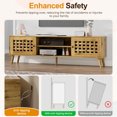 thumbnail image 4 of RoyalCraft Rattan TV Stand Entertainment Center with Storage for 65 Inch TVs, 4 of 9