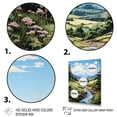 thumbnail image 3 of Designart "Summer Peaks Pastoral Green Mountain Serenity III" Cottage Floater Framed Wall Art Print, 3 of 7