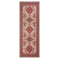 thumbnail image 3 of GLN Rugs Sparta - Indoor, Machine Washable Area Rug 2'6"x7' Vintage Red/Black Home Carpet, All Ages, 3 of 8