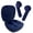 Blue Sapphire, variant on Zunammy Rubberized Wireless Earbuds with Matching Wireless Charging Case - Leopard