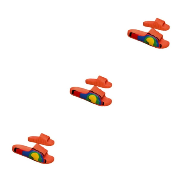 Toboganes de verano Sonducket para adultos punta abierta sandalias de playa color Naranja Tamaño 29-30