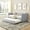 Gray, variant on DEALTOPS Upholstered Twin Daybed with Trundle, Modern Wood Day Bed with Button Tufted Pull Out Sofa Bed Daybed with Copper Nail for Living Room - Gray
