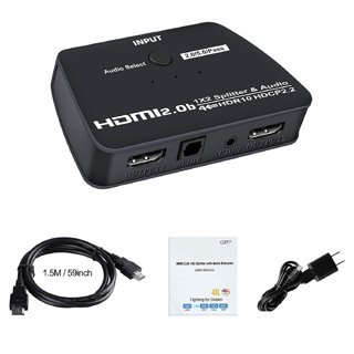 4K@60Hz HDMI Audio Extractor, Avedio links HDMI to HDMI + Optical Toslink  SPDIF + 3.5mm AUX Stereo Audio Out, HDMI Audio Converter Adapter Splitter