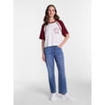 thumbnail image 2 of Hello Kitty and Friends Women’s Graphic Skimmer Raglan Tee with Short Sleeves, Sizes XXS-XXL, 2 of 5