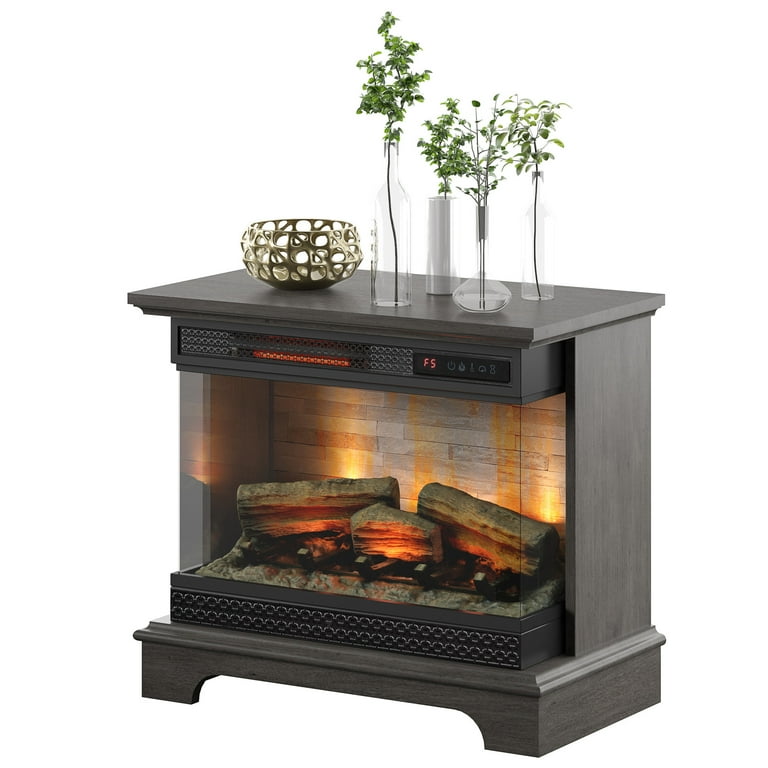 PanoGlow 3D Infrared Quartz Electric Fireplace Walmart