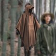 thumbnail image 3 of Toldo Multiusos Tres en Impermeable Mochila Montañismo Camuflaje Al Aire Libre Senderismo Poncho Tapete A Prueba Humedad (marrón), 3 of 9