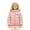 Pink, variant on Uobin Girls -Lined Hooded Parka Jacket, Mid-Length Winter Coat with Zip Pockets for Kids Outdoor
