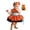 Orange, variant on Kids Caveman Tutu Dress , Girls Halloween Themed Outfit with Headband and Candy Bag Orange 2-3 Years