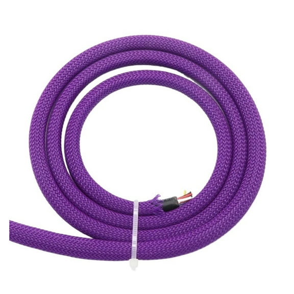 Purple Braid Sleeves High Density Insulated Sleeving Wire Wrap Sheath
