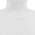 thumbnail image 3 of Mifelio Womens Sweaters Solid Casual Long Knitted Sleeve Off The Sweater Womens Shoulder Pullover Sweater, Sweaters for Women White XXXL, 3 of 5