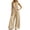 Beige, variant on Avolia Women's French Style Sleeveless Jumpsuit Elegant Neckline Romper Casual Wide Leg Wear