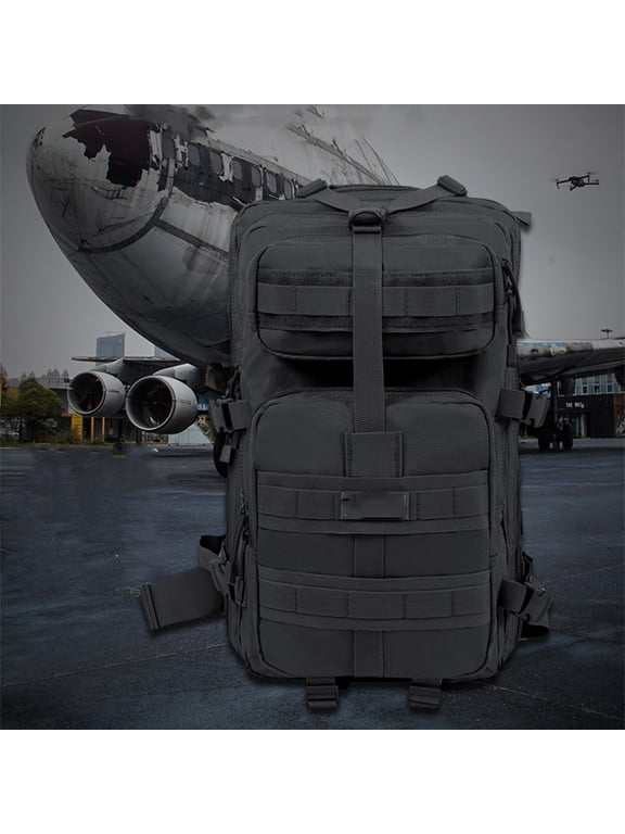 Outdoor Tactical Mountaineering Camo Backpack,Black
