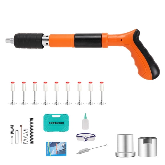 LAILLSH 2026 New Arrival Air Tools Kit Manual Mini Steel Nail 4 Gears Power Adjustable Wall Nail For Ceiling/Wire /Fixture Install Nail Shooting Machine Fastener Tools Fastening Nail