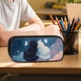 thumbnail image 6 of Kuiaobaty Cat Cloud Print Backpack Set with Lunch Bag for Kids Stars Print Backpack and Pencil Case Set Insulated Lunch Box with Pencil Pouch for School Travel, 6 of 7