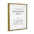 thumbnail image 5 of Stupell Industries Need Coffee Humorous Cranky Morning Kitchen Typography Graphic Art Metallic Gold Floating Framed Canvas Print Wall Art, Design by Cindy Jacobs, 5 of 5