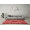 thumbnail image 3 of Ahgly Company Indoor Square Medallion Red Traditional Area Rugs, 8' Square, 3 of 4