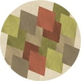 thumbnail image 1 of Ahgly Company Tapis d'Intérieur Ronds Transitionnels Brun Pâle Lavables à la Machine, 5 Pieds Rond, 1 of 7