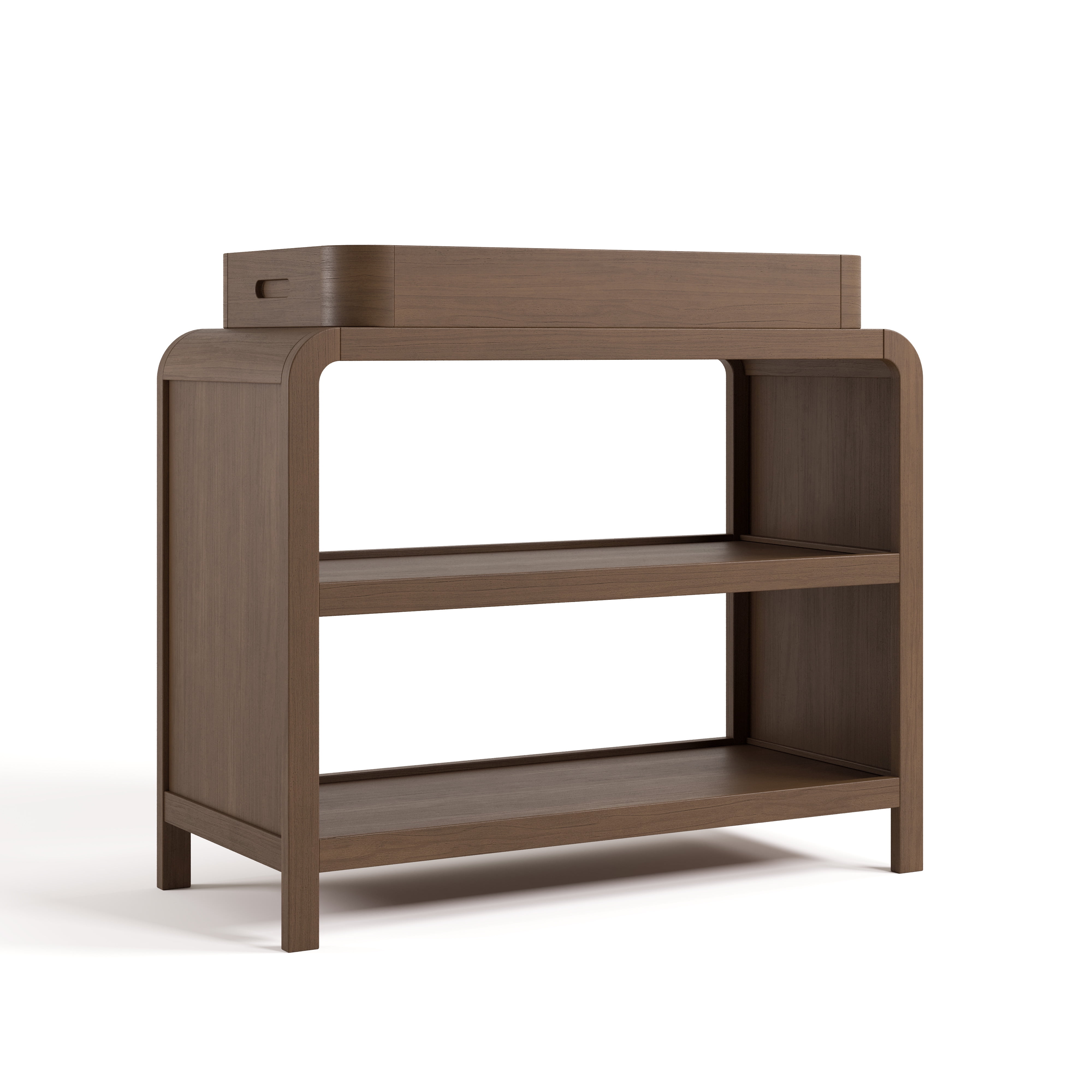 Storkcraft Santos Changing Table with Removable Infant Changing Table Topper, Hazelnut