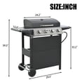 thumbnail image 6 of 4 Burner Propane Gas Grill, Barbecue Grill , Stainless Steel, 6 of 10