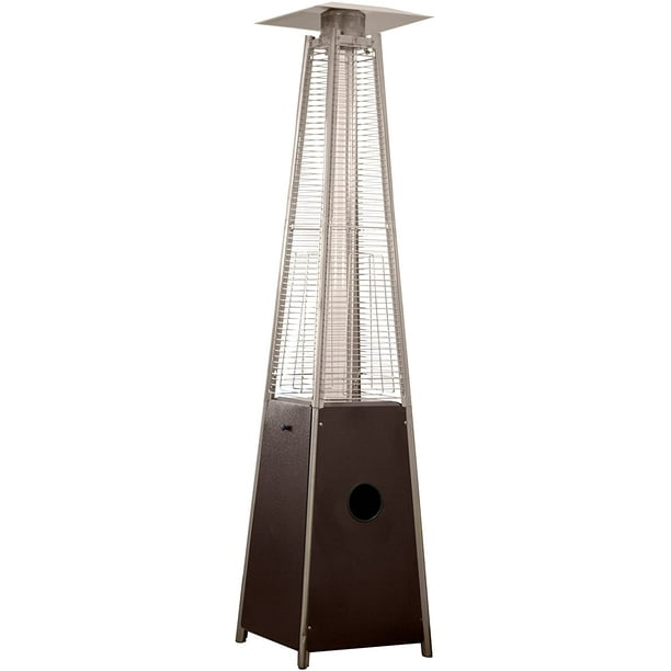 Hiland Premium Outdoor Propane Patio Heater Pyramid Quartz Glass Tube