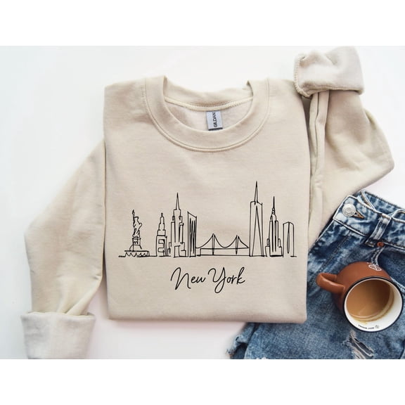 Velto New York Sweatshirt, New York Crewneck Sweatshirt, New York Lover Gift Sweatshirt, Vintage Sweatshirt,New York City Trip Sweatshirt All Size S-3XL
