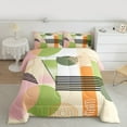 thumbnail image 2 of Homewish Geometric Stripes Circle 3 Pieces Queen Comforter Set for Female Men Teens,Vintage Aesthetic Ultra Soft Bedding Sets,Abstract Geometric Bedding Comforter Set,Breathable Home Decor, 2 of 8