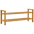 thumbnail image 1 of vidaXL Shoe Rack with 2 Shelves 100x27x40 cm Solid Oak Wood, 1 of 4