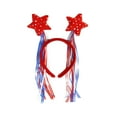 thumbnail image 2 of 4th of July Headband Independence Day Hair Accessories Patriotic Party Hair Supplies USA Flag Star Design Blue Red Ribbon Stars Hair Decoration Cute Hair Hoop for Women Girls Kids 1 Pcs, 2 of 6