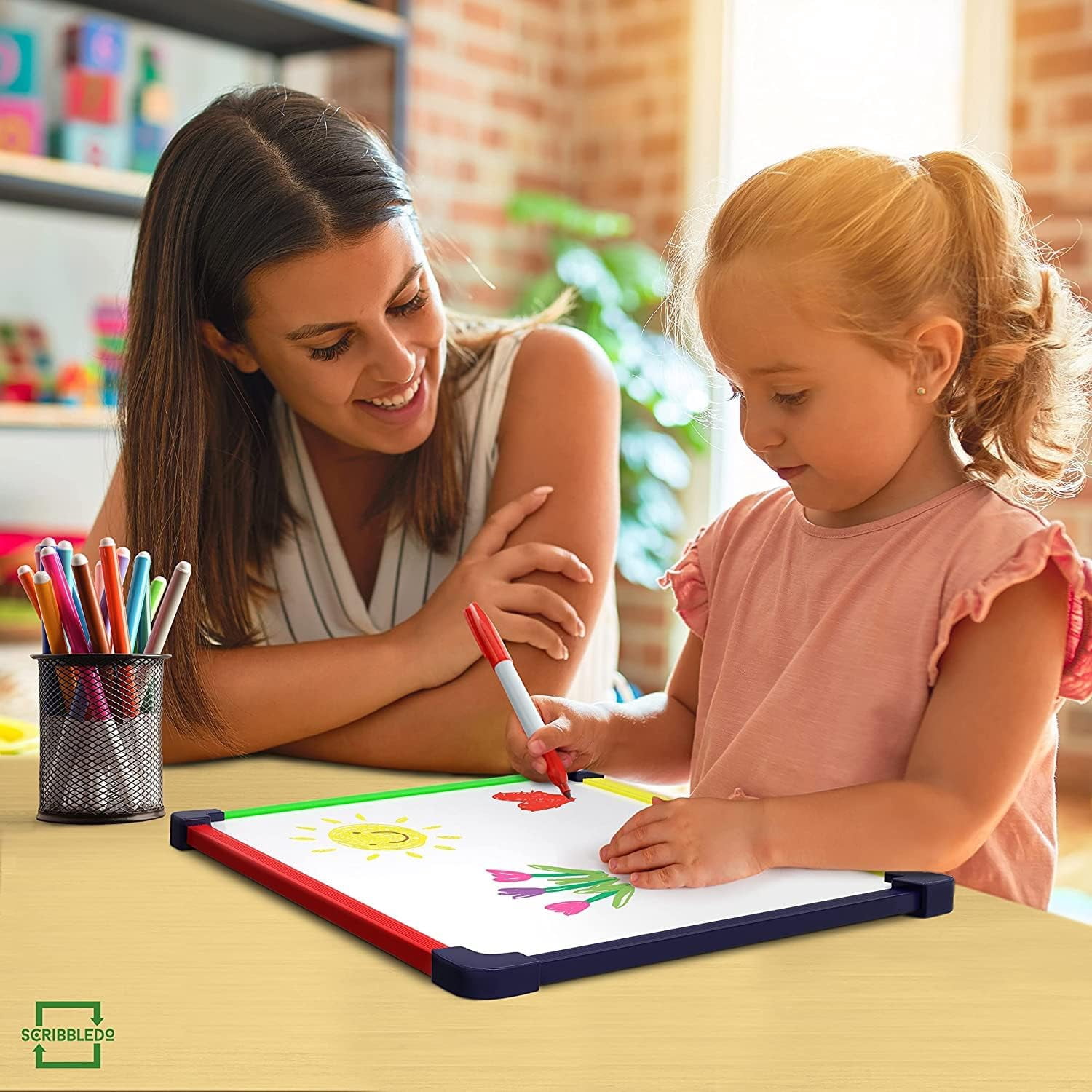 Colored Frame Magnetic Dry Erase White Boards Pack of 5 l 9" X 12" Whiteboard
