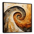 thumbnail image 2 of Designart "Warm Earthy Pottery Spirals" Abstract Spirals Floater Framed Wall Decor, 2 of 5