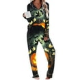 thumbnail image 2 of FDGIU Halloween Pajamas Women's Spring/Summer Floral Printed Round Neck Long Sleeve T-shirt Soft Sleepshirts, 2 of 6