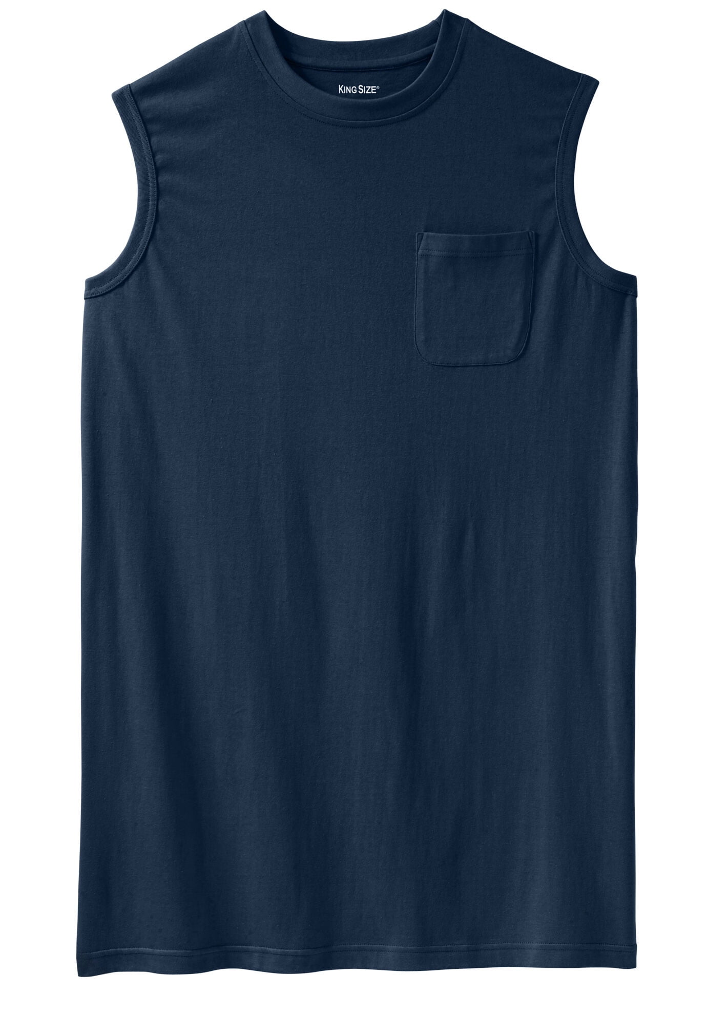 KingSize Men's Big & Tall Shrink-Less Longer-Length Lightweight Muscle Pocket Tee Shirt 