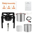 thumbnail image 2 of Propane Stove Burner, 100 Qt Seafood Boil Pot with Strainer Basket & 110,000 BTU High-Pressure Burner for Crawfish, Crab, Shrimp, 2 of 7