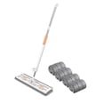 thumbnail image 1 of Nettoyage de Cuisine Grande Vadrouille Plate Nouvelle/style 360 Magie Rotative Auto-Essorante Vadrouille Plate Murale avec Manche Long en Acier Inoxydable pour Sols Coin Fenêtre Cuisine Blanc2 Taille Unique, 1 of 8