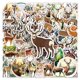 thumbnail image 1 of Paquete de pegatinas con forma de ciervo, 50 unidades, vinilo con dibujos animados de animales, 1 of 2