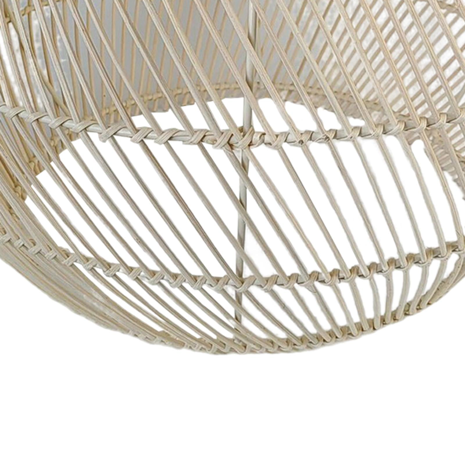 Rattan Lampshade Pendant Light Cover Lights Fixture Basket Chandelier Lamp Shade Ceiling Pendant Lamp Shade for Cafe, Bedroom, Stair, Hotel