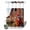 Brown Red, variant on No Hook Shower Curtain, Farm Cows Shower Curtains for Bathroom with See Through Top Window, Farmhouse Barn Funny Animals Butterfly Waterproof & Washable Bath Curtain Extra Long 72"x84"