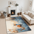 thumbnail image 2 of CURLYOOT Watercolor Fox Area Rugs 5'x7' Washable Rug Large Living Room Rug Non Slip Indoor Floor Carpet for Dining Room Bedroom Home, 2 of 8
