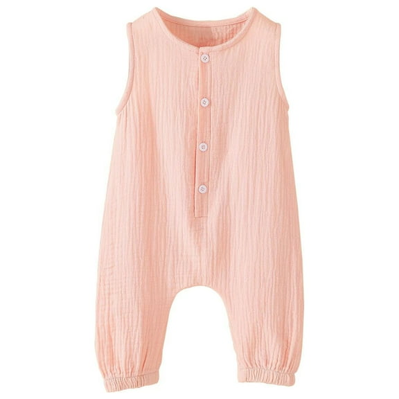 MuZeFu Baby Girl Clothes Clearance under $5 Toddler Kids Baby Girls Fashion Cute Summer Newborn Boys Girls Rompers Onepiece Cotton Linen Sleeveless Jumpsuits