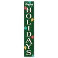 thumbnail image 2 of My Word! Happy Holidays Multicolor Ornaments Christmas Holiday Porch Board Welcome Sign & Porch Leaner for Front Porch Deck Patio or Wall Indoor Outdoor Farmhouse Rustic Vertical Home Decor 8"x46.5", 2 of 5