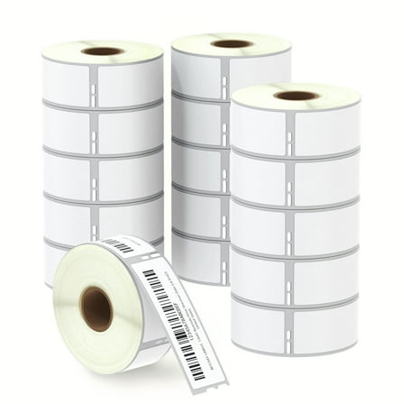 Compatible DYMO 30252 (1-1/8" x 3-1/2") Address & Barcode Labels - Compatible with DYMO Labelwriter 450, 4XL & Zebra Desktop Printers [16 Rolls/5600 Labels]