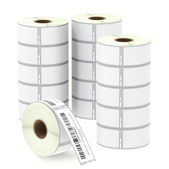 Compatible DYMO 30252 (1-1/8" x 3-1/2") Address & Barcode Labels - Compatible with DYMO Labelwriter 450, 4XL & Zebra Desktop Printers [16 Rolls/5600 Labels]