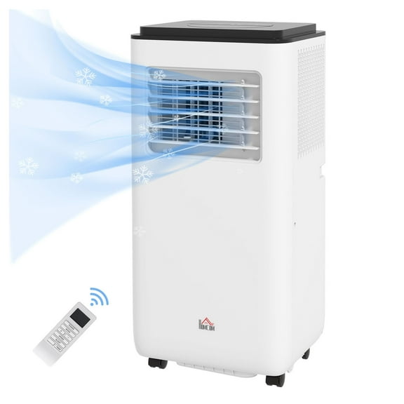 8000 BTU Portable Air Conditioner, 345 Sq Ft AC Unit with Dehumidifier, Remote, Window Kit - White