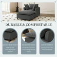 thumbnail image 7 of Modern Oversized Chenille Armchair With Movable Ottoman For Living Room, Bedroom, 2 Colors, 7 of 7