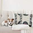 thumbnail image 4 of Ambesonne Indie Throw Pillow Cover 2 Pack, Audio Cassettes Records, 18", Black White Cream, 4 of 7