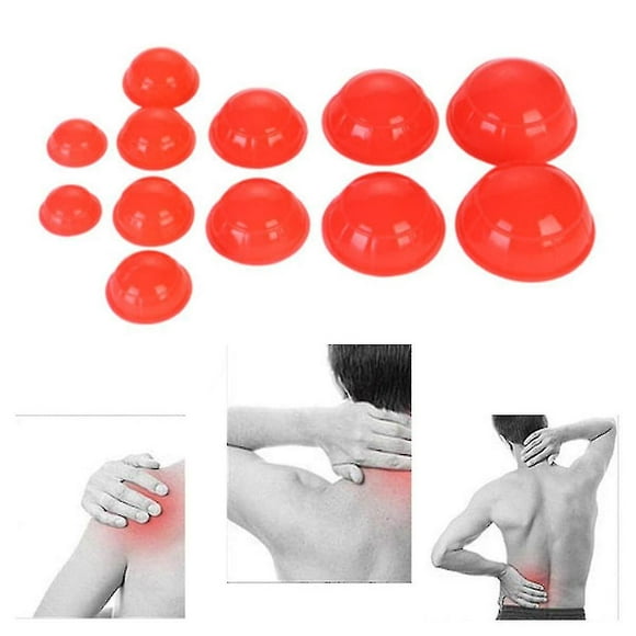 12 Pcs Silicone Cupping Set Acupuncture Cupping Therapy Body Massage