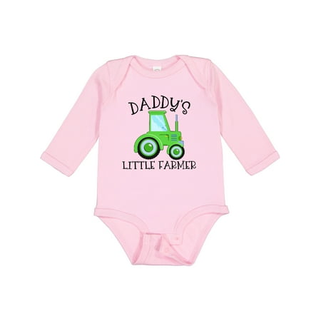 

Inktastic Daddy s Little Farmer- Green Tractor Gift Baby Boy or Baby Girl Long Sleeve Bodysuit